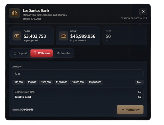 Bank Withdraw