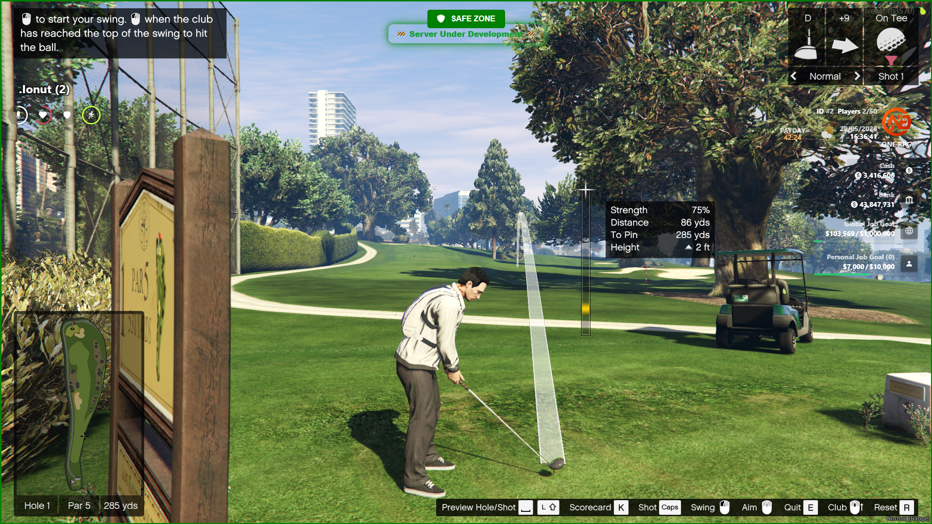 Golf Club Play HUD