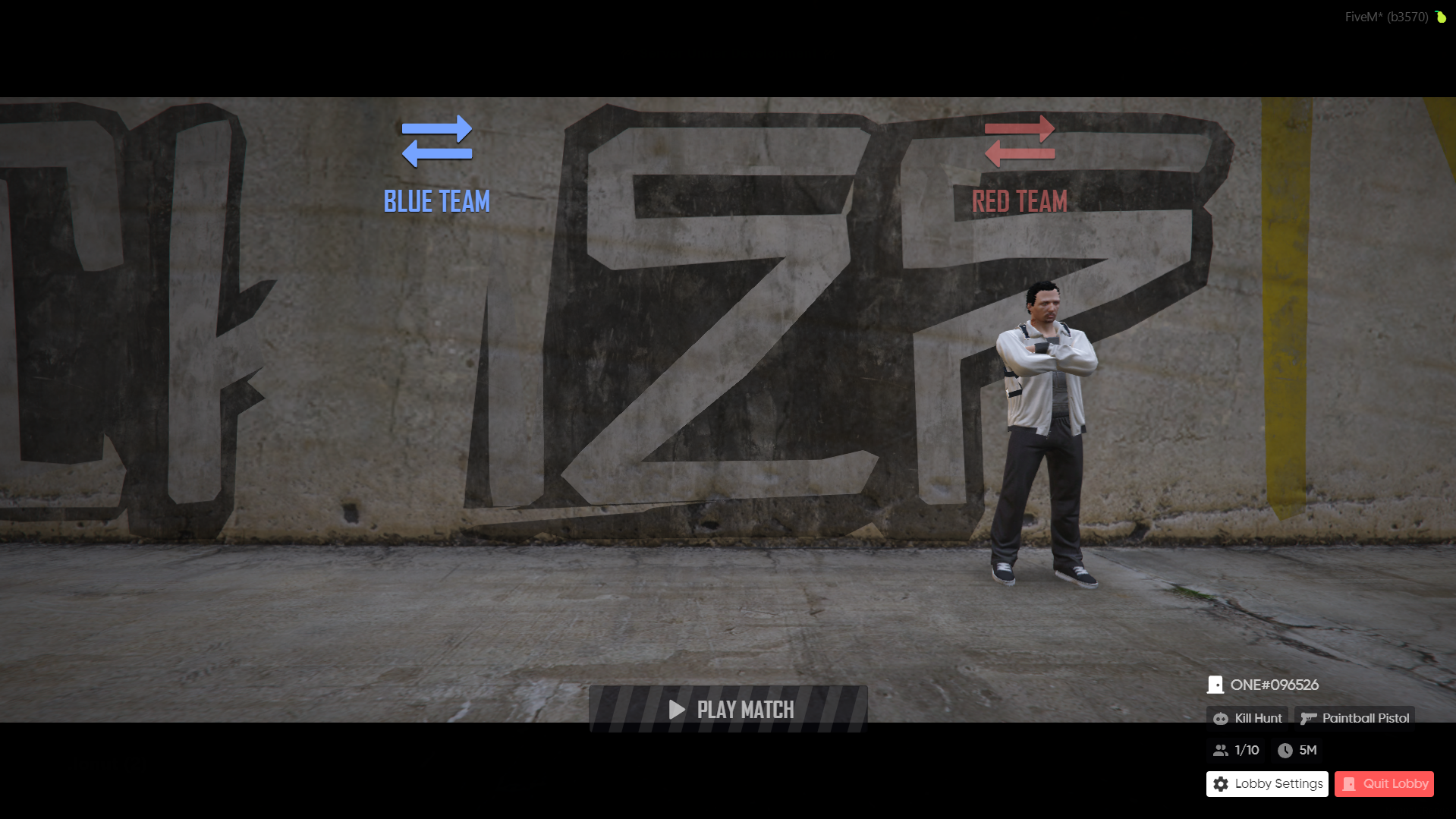 Paintball Team Selection Lobby