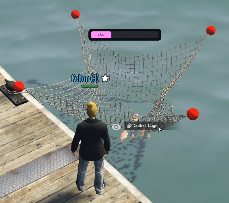 Fisherman Fishing Net Collect