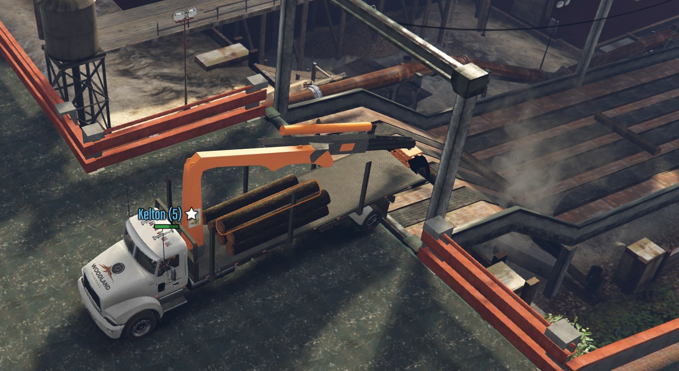 Lumberjack Processing Planks