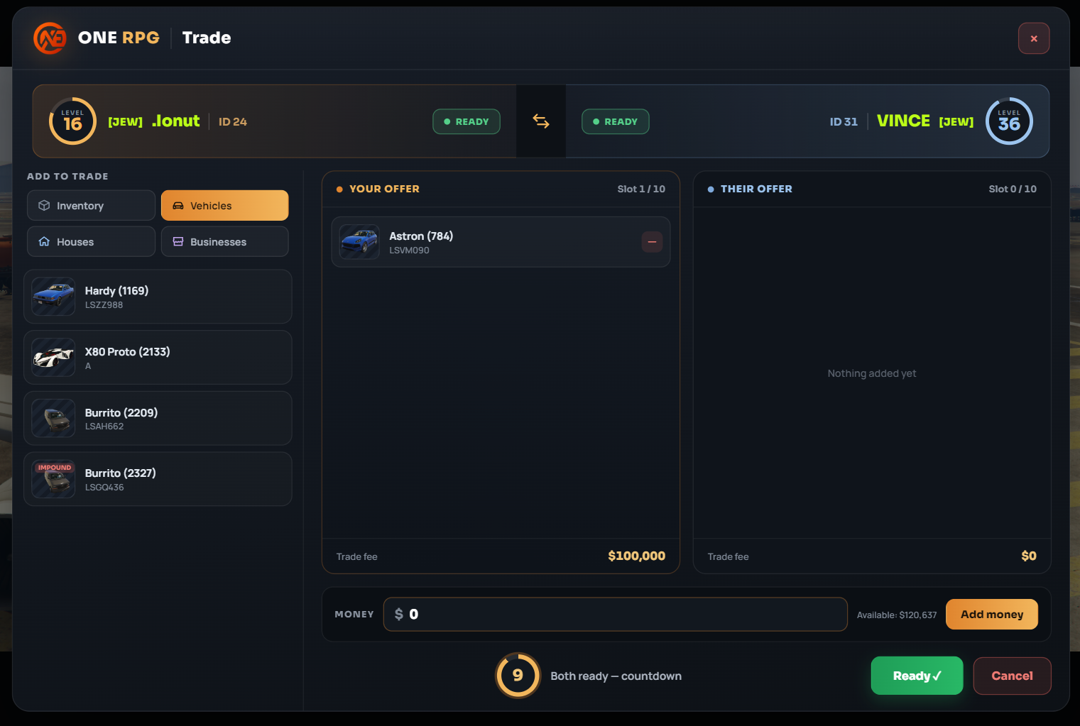 Final Trade Phase and Countdown